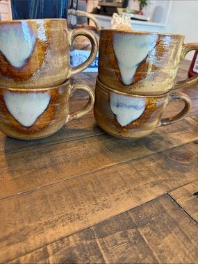 Sango Splash Stoneware Jumbo Mug Set of 4